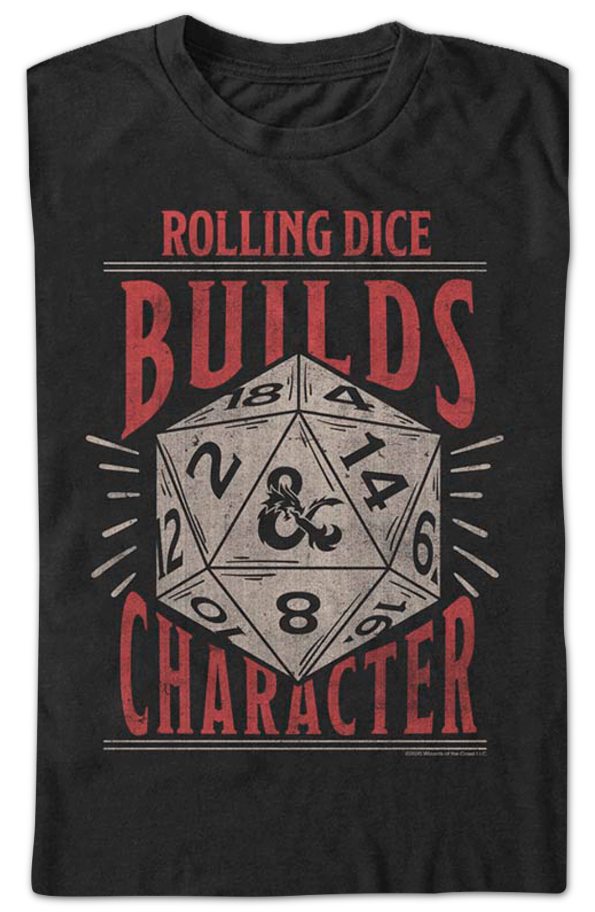 Rolling Dice Builds Character Dungeons & Dragons T-Shirt product image 2