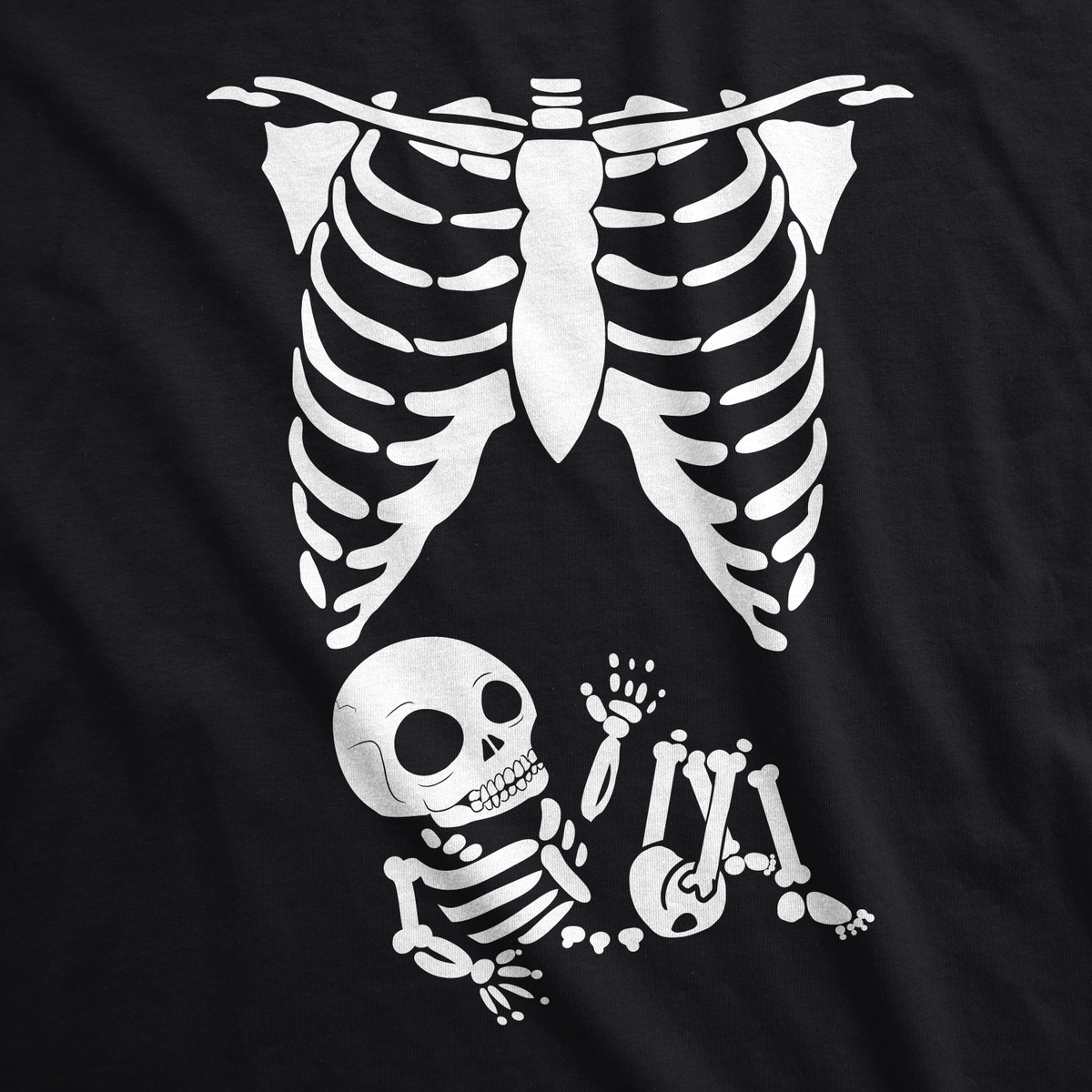 Maternity Skeleton Baby T Shirt With Glow in the Dark Ink product image 2