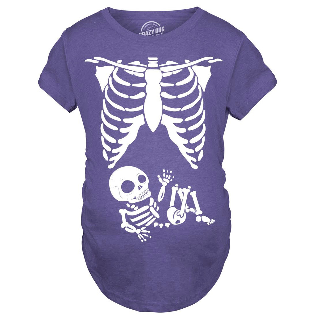 Maternity Skeleton Baby T Shirt With Glow in the Dark Ink product image 10