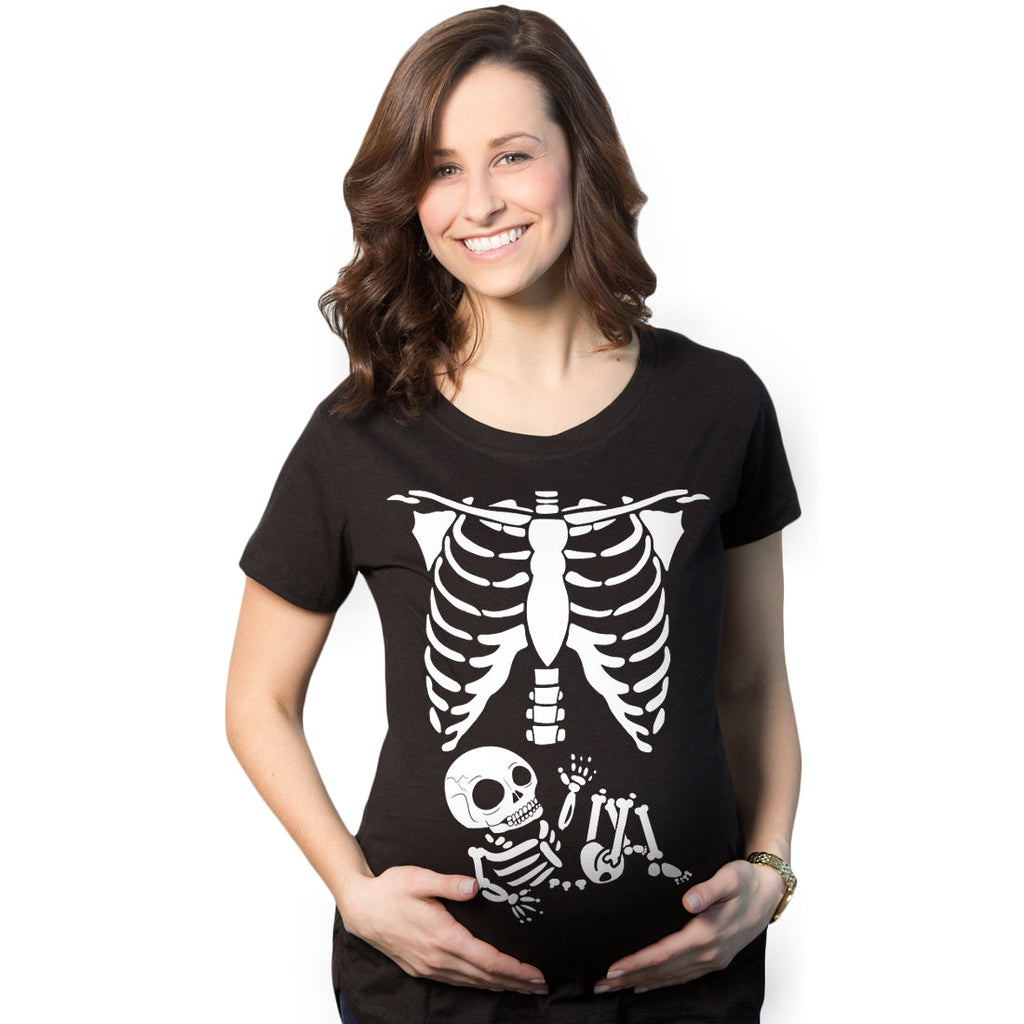 Maternity Skeleton Baby T Shirt With Glow in the Dark Ink product image 6