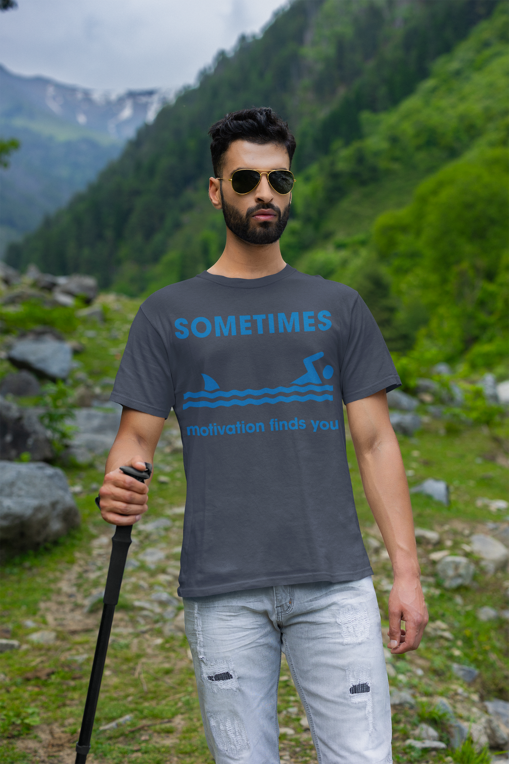 Sometimes Motivation Finds You Men's T Shirt product image 2