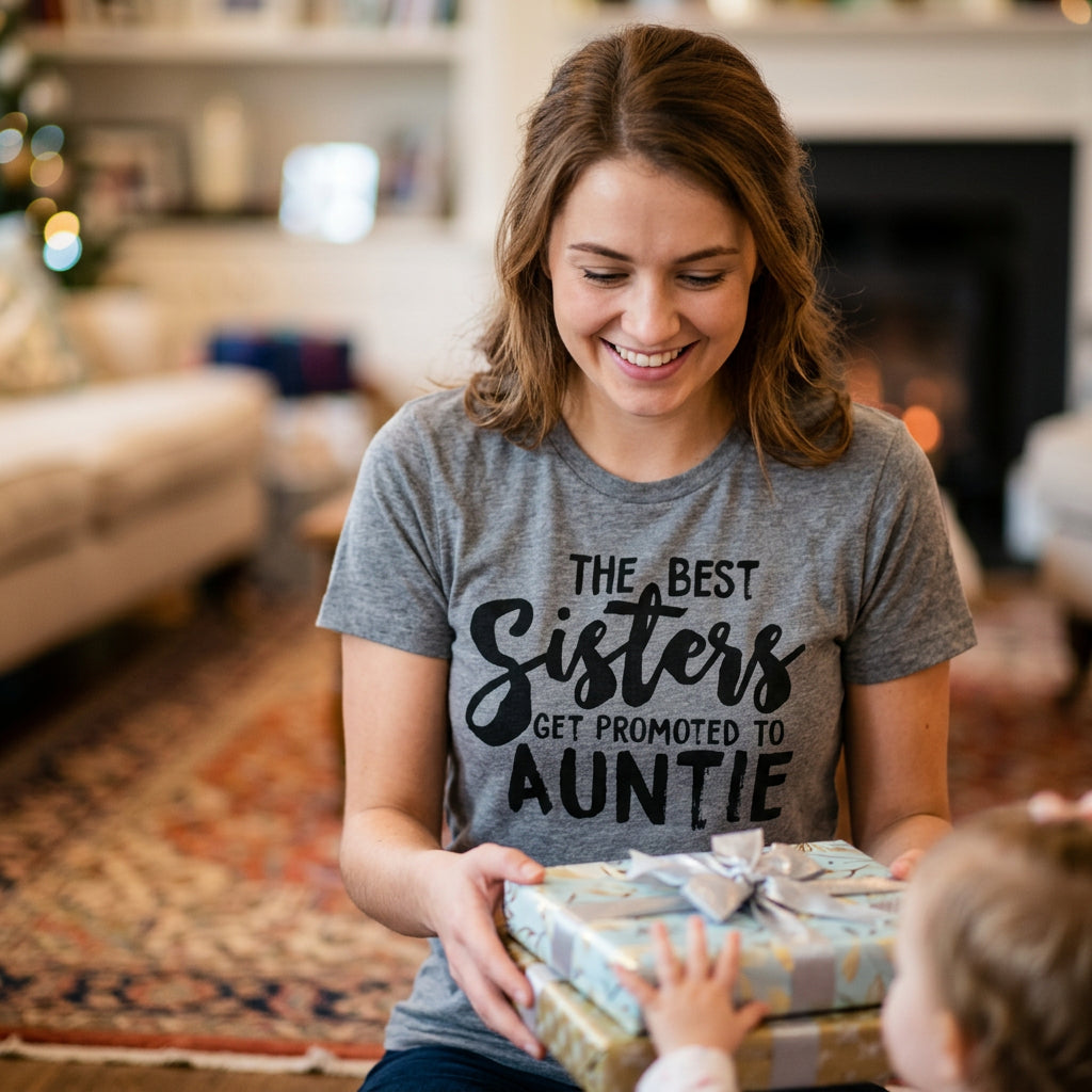 Best Sisters Get Promoted To Auntie Women's T Shirt product image 4