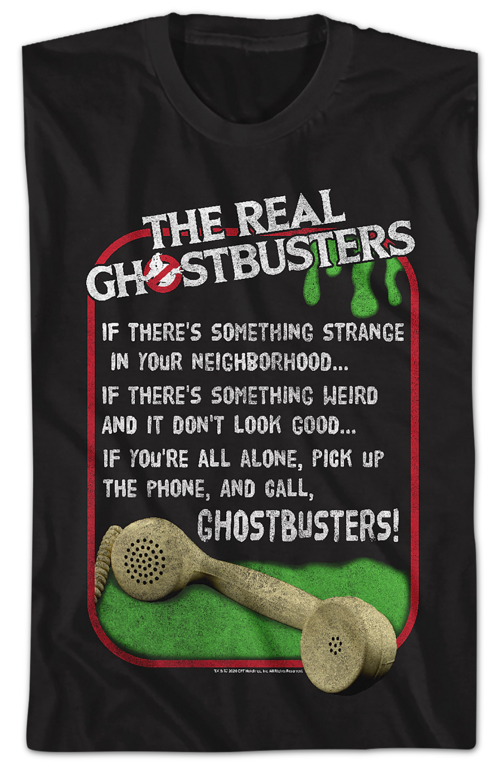 Theme Song Lyrics Real Ghostbusters T-Shirt product image 2