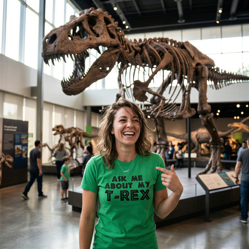 Ask Me About My T-Rex Flip Women's T Shirt product image 5