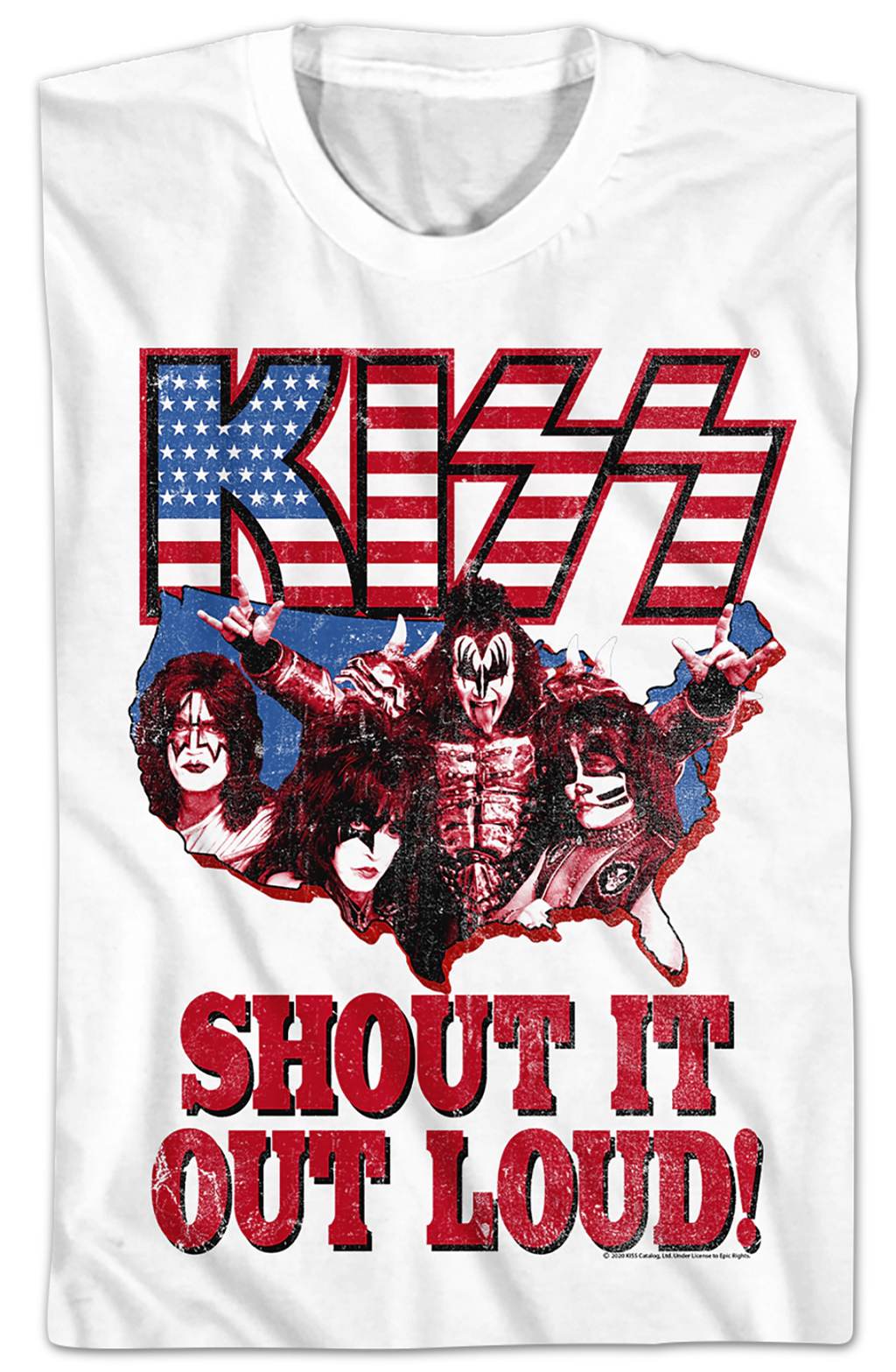 US Map Shout It Out Loud KISS T-Shirt product image 2