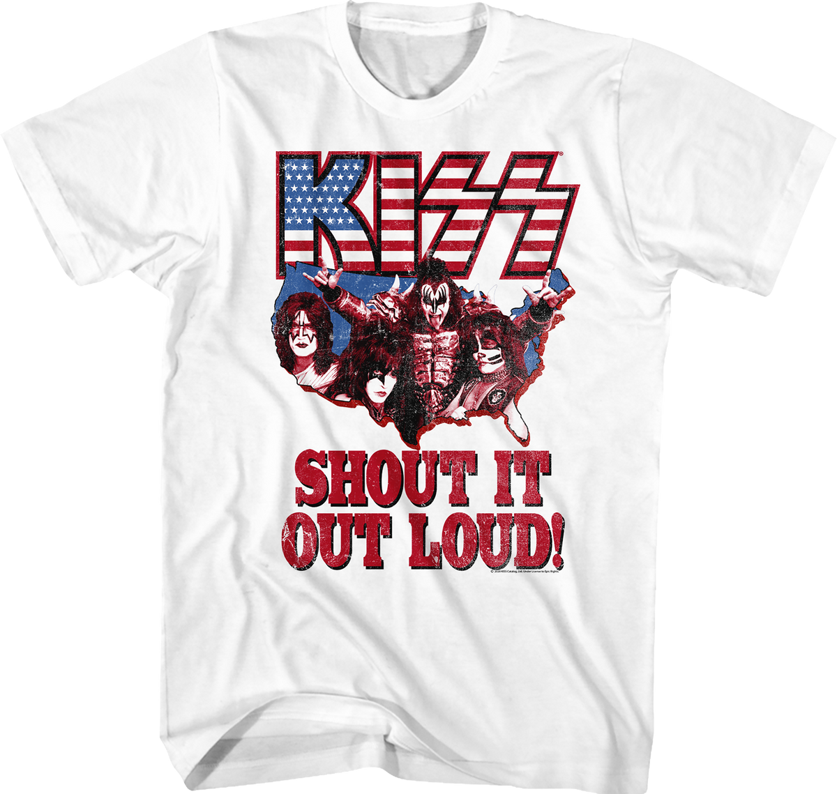 US Map Shout It Out Loud KISS T-Shirt product image 1