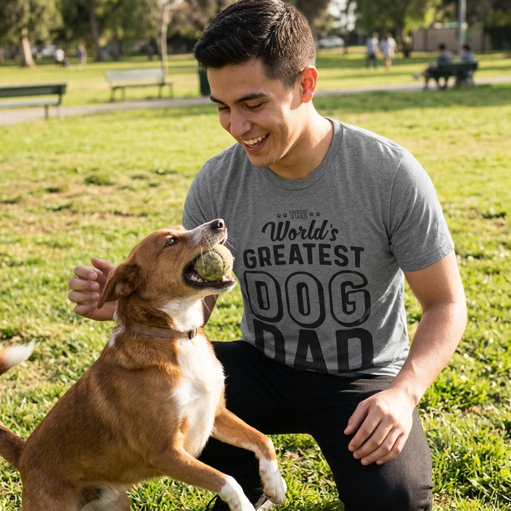 World's Greatest Dog Dad Men's T Shirt product image 4