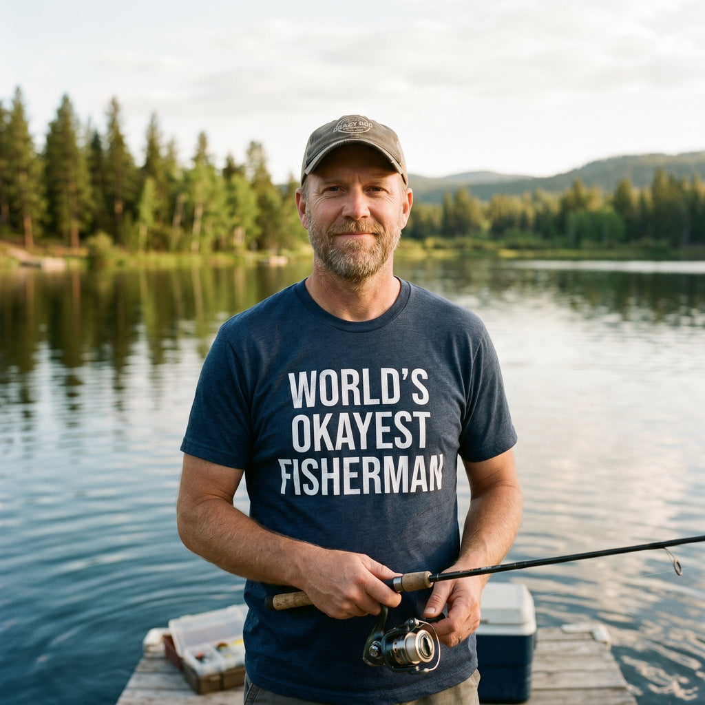 World's Okayest Fisherman Men's T Shirt product image 10