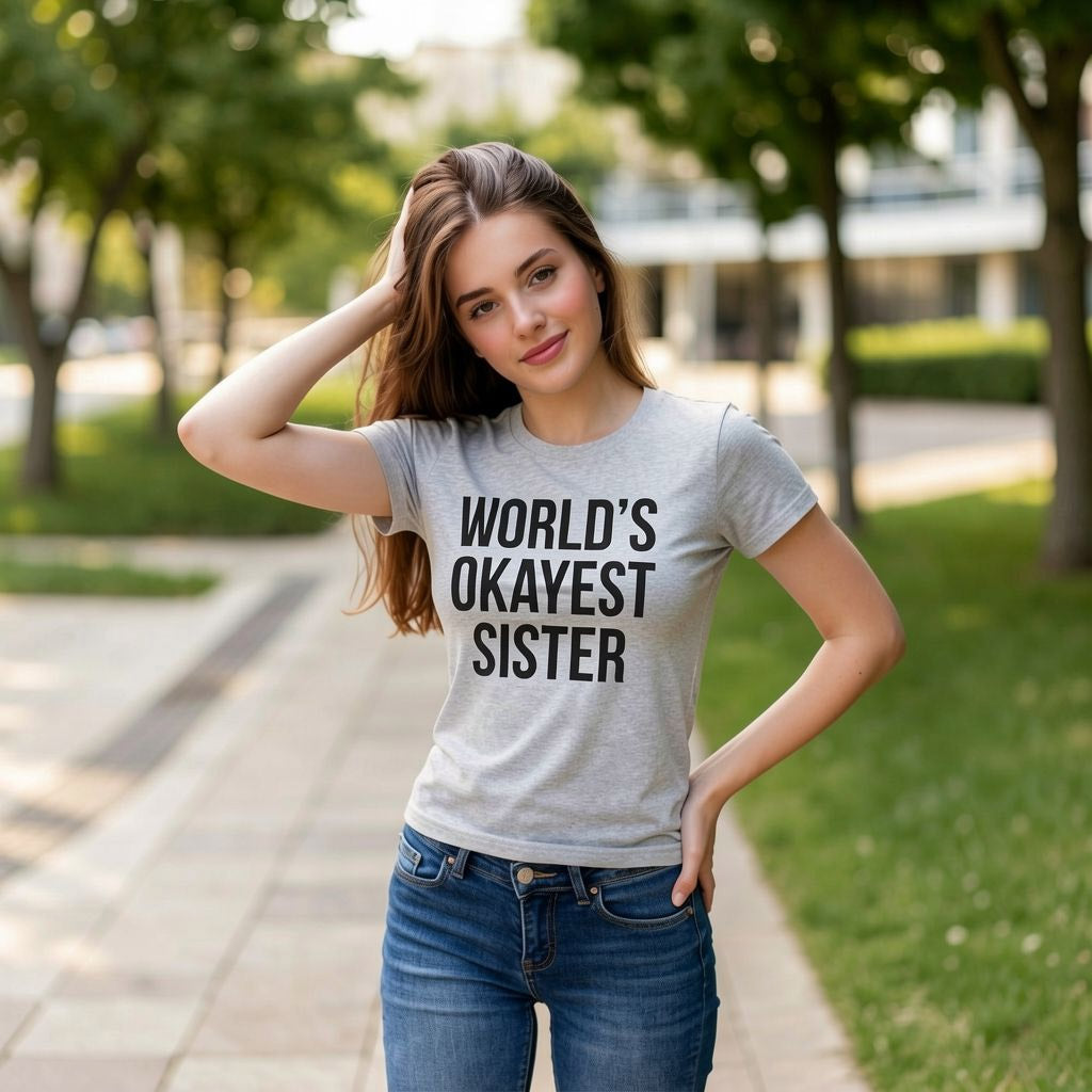 World's Okayest Sister Women's T Shirt product image 4