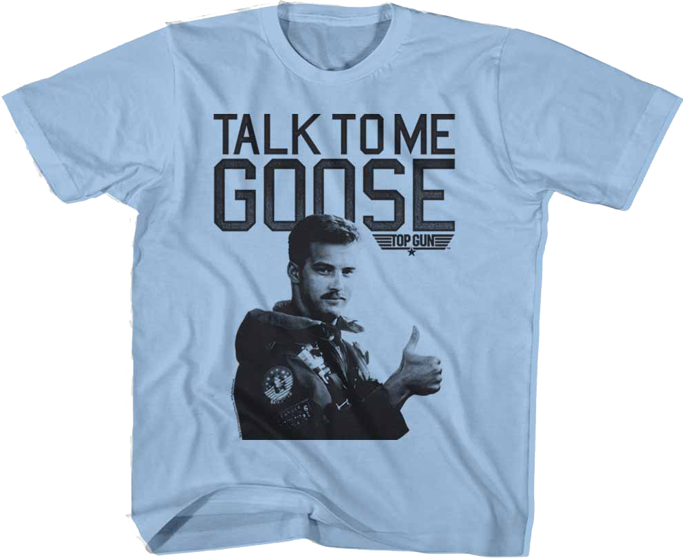 Youth Blue Talk To Me Goose Top Gun Shirt product image 1
