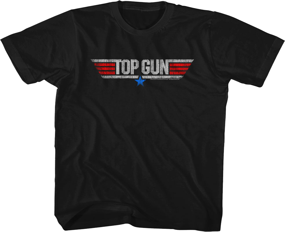Youth Distressed Logo Top Gun Shirt product image 1