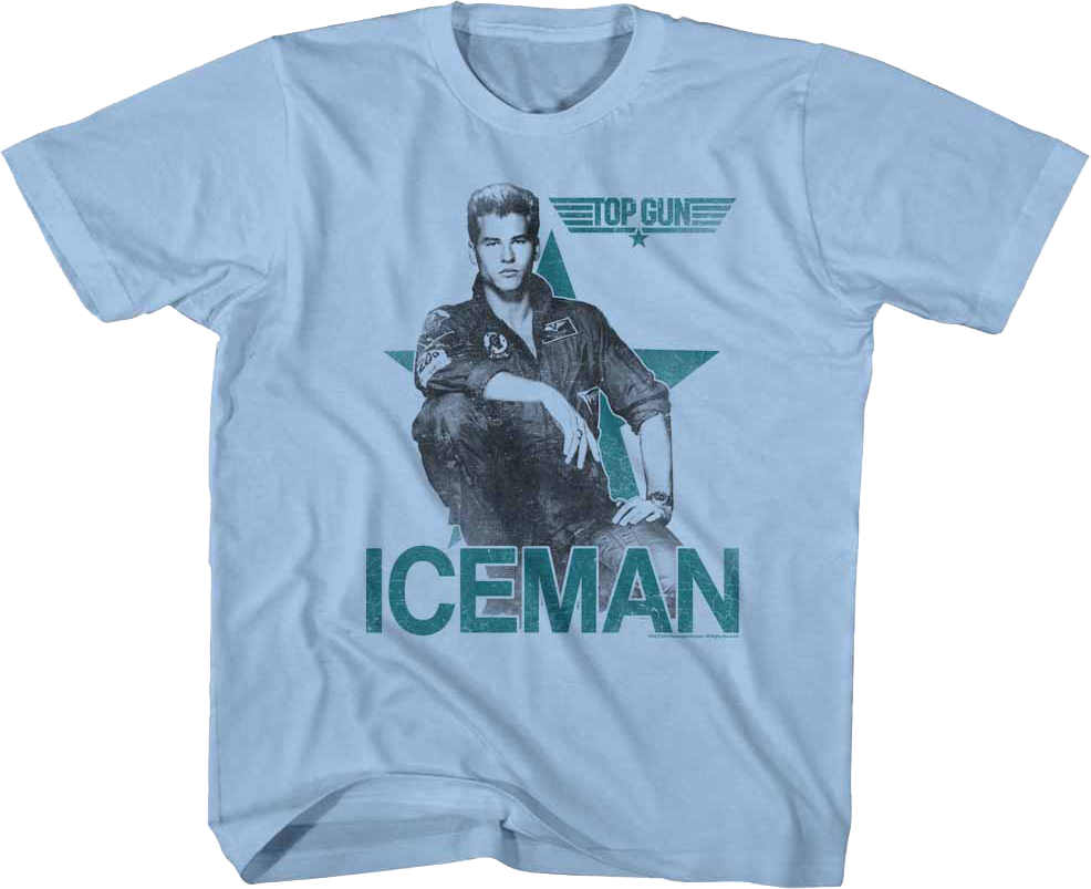 Youth Val Kilmer Iceman Top Gun Shirt product image 1