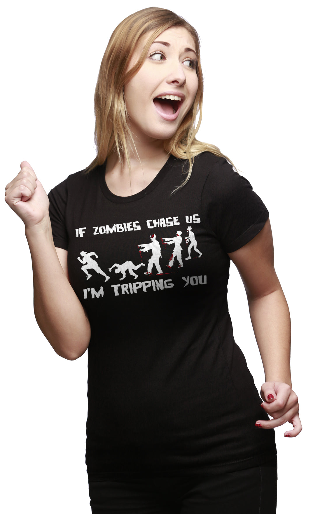 If Zombies Chase Us I'm Tripping You Women's T Shirt product image 2