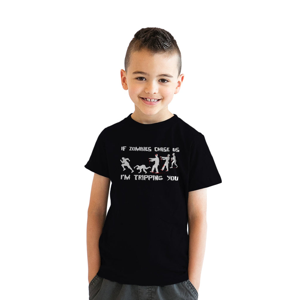 If Zombies Chase Us I'm Tripping You Youth T Shirt product image 4