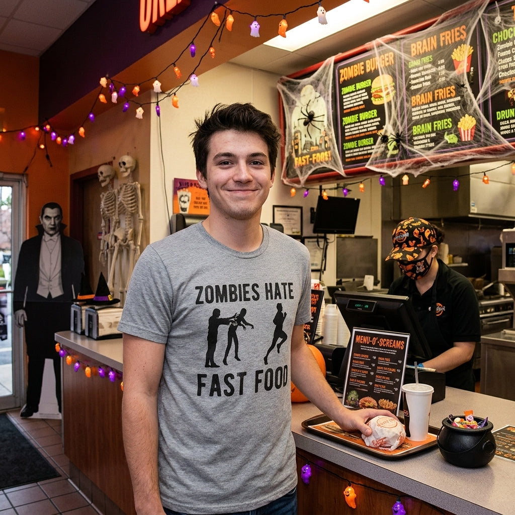 Zombies Hate Fast Food Men's T Shirt product image 2